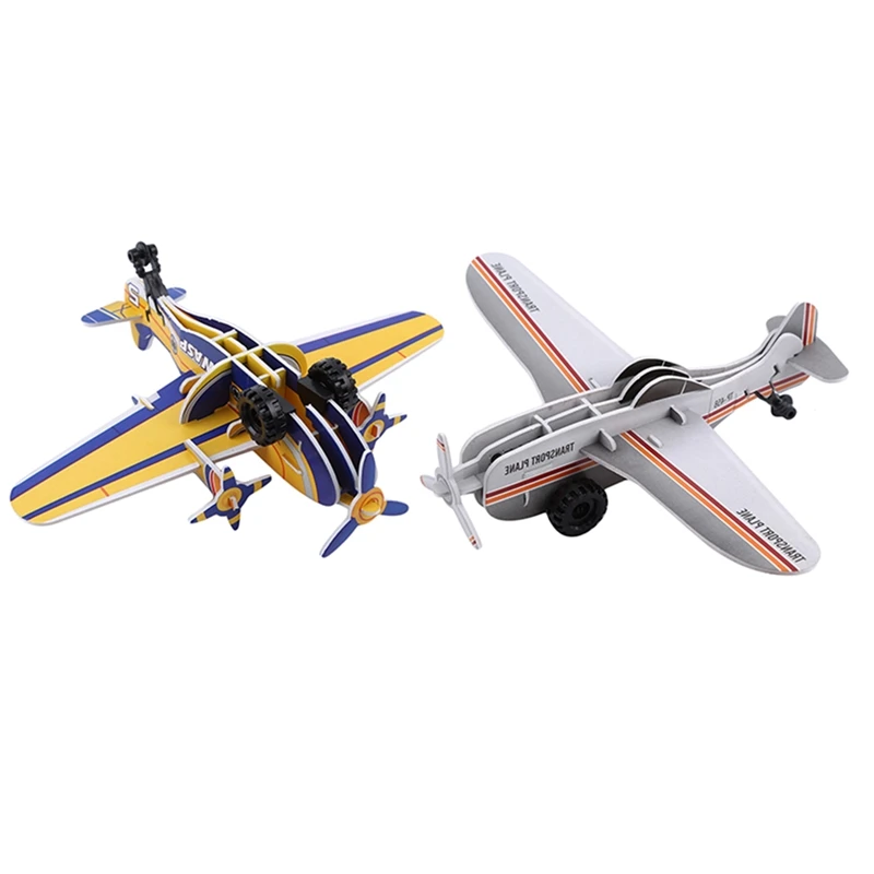 3d головоломка игрушка мини модель самолета Бумага 3D Пазлы игрушки для детей подарок интеллект детские развивающие игрушки