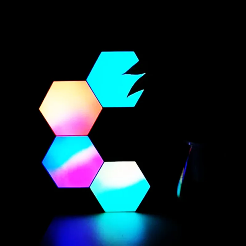 App Coloful quantum lamp smart home honeycomb Light hexagonal creative wall combination splicing bedroom bedside | Лампы и освещение