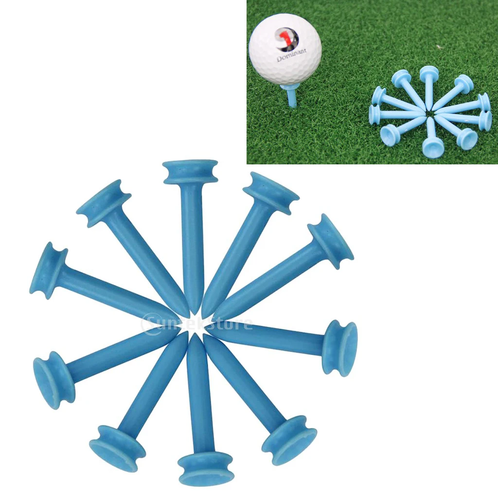 10 Pieces Plastic Novelty Anti-Slice Golf Tees Pulley Tees Divot Tools Red