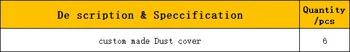 

CNC high-quality customized dust cover according to drawings 6PCS
