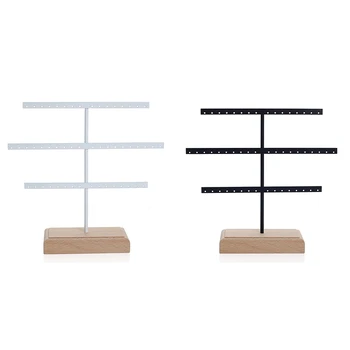 

Fashion 52 Hook Earring Jewelry Organizer Earring Organizer Hanging Holder Necklace Display Stand Box Holder Rack Jewelry Hanger