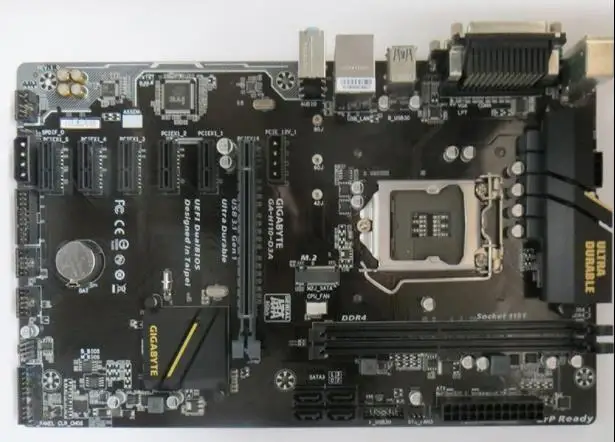 Оригинальная Материнская плата Gigabyte GA-H110-D3A LGA 1151 DDR4 USB3.1 USB2.0 32GB H110-D3A
