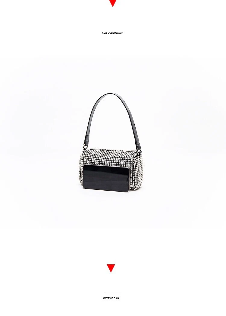 Роскошные вечерние сумки дизайнерские подушки Tote сумки новейшая женская сумка Модный Блестящий Кристалл сумка на плечо Шикарная полная Сумка-клатч со стразами
