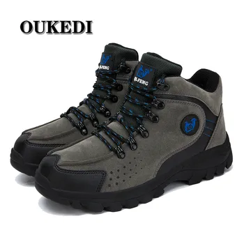 

Winter Outdoor New Hiking Shoes Man Breathable Keep Warm Travel Shoes Trend Sports Lace Up Sneakers Camping Shoes for Men