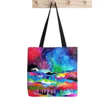 

Shopper Winter Constellations Tote Printed Tote Bag women Harajuku shopper handbag girl Shoulder shopping bag Lady Canvas Bag