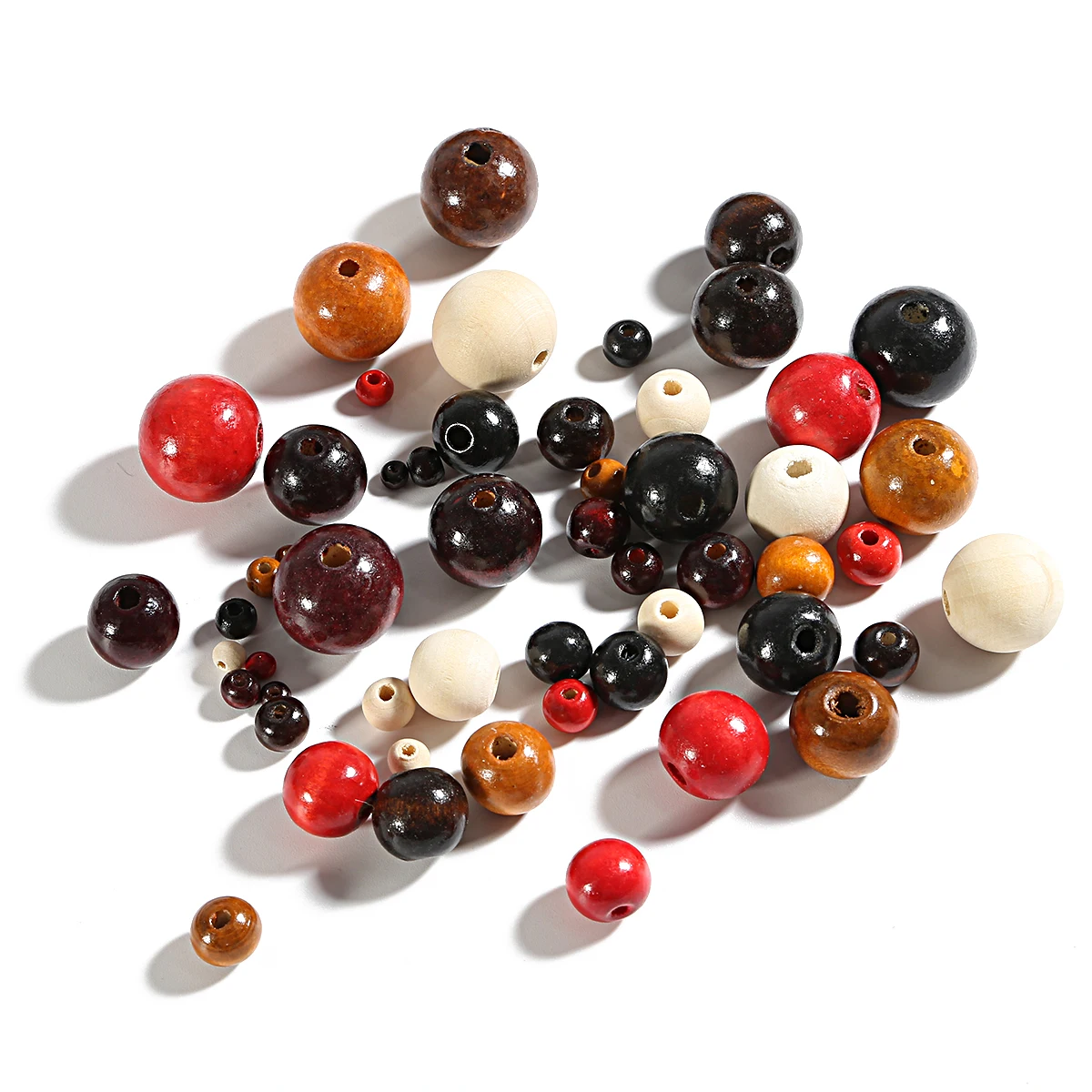 

2019 New Arrival Wooden Beads Round Loose Bracelet Beads 4/6/8/10/12/14/16/18/20mm DIY Necklace Craft Fashion Jewelry Findings