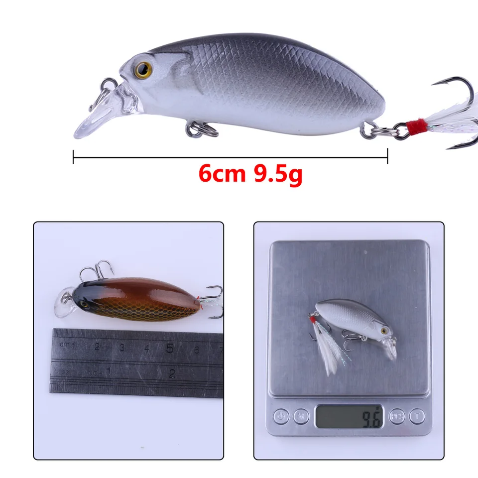 10 Leurres De Pêche HENGJIA 6cm/4,5g - Appâts Nageurs Pour Carnassiers (brochet, Perche...)