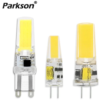 

2pack COB LED Lamp G4 G9 220V AC / DC 12V 3W 6W 9W G9 G4 LED Bulb Lamp Dimmable for Crystal Halogen Spotlight Chandelier Lights