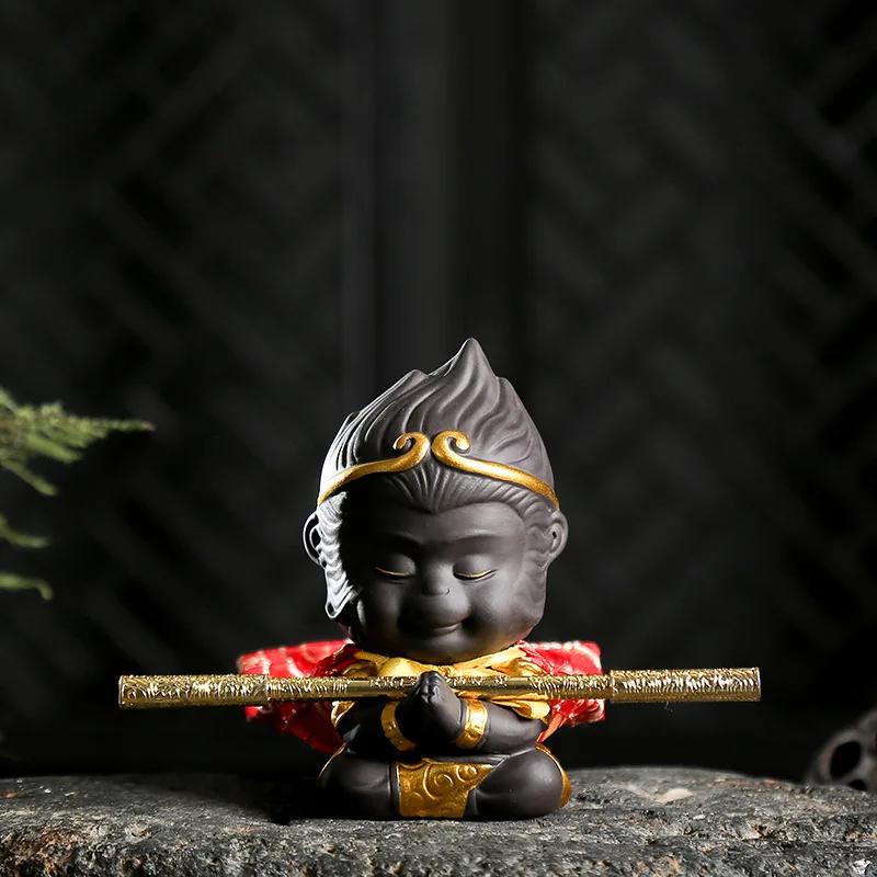 

2019 Sale Encens Shipping Samchan Qitian Saint Sun Wukong Monkey Auto Arrangement Office Car Jewelry Sand Tea Favourite Play