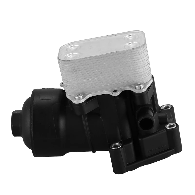 Корпус масляного фильтра и охладитель черный подходит для 03L 115 389 B/C/G/H масляный фильтр в сборе для AUDI A3 A4 для-VW SEAT Golf Passat SKODA 1,6