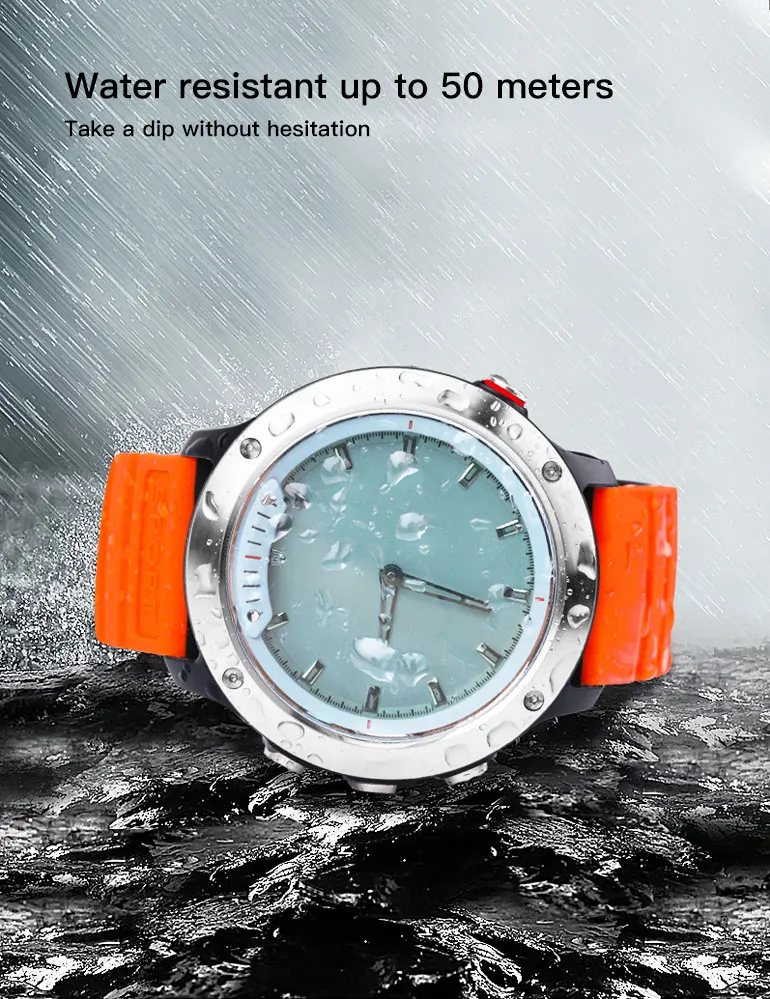 STrollAR Smartwatch Mens 2021 New Technology IP68 Waterproof Hybrid Transperant Screen Reloj Unique Luxury Man Sport Smart Watch