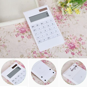 

Students Teaching Soft Keyboard Stationery Universal Solar Powered Handheld Study Portable Digital Calculator