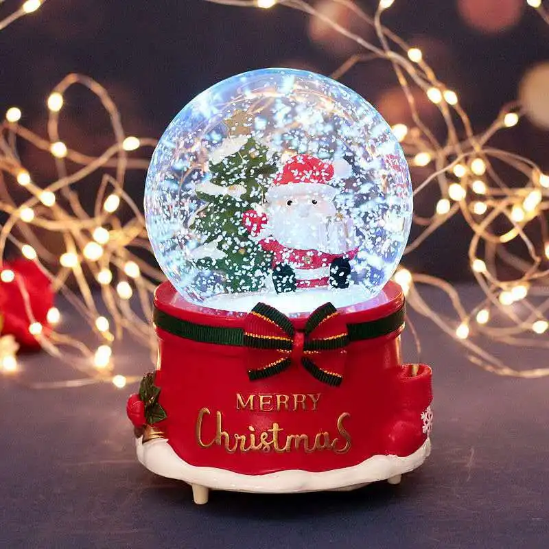 

crystal ball Santa Claus snowman music box for students girlfriends furnishings graduation season birthday Christmas gift C d011