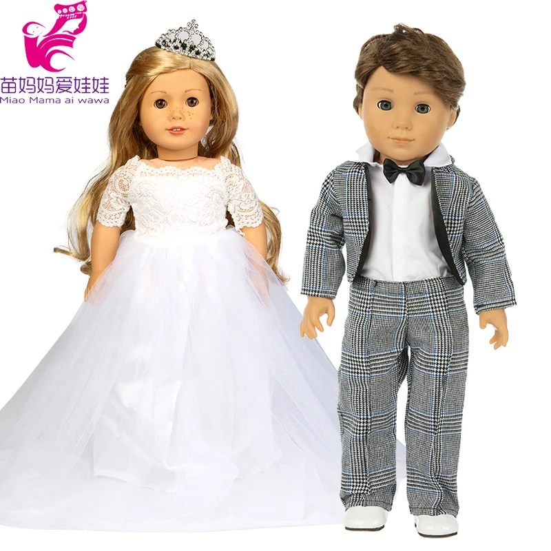 18 American Boy Girl Doll Wedding Suit Dress New Born Baby Doll Jacket For 18 Inch Boy Doll Black Suit Dolls Accessories Aliexpress