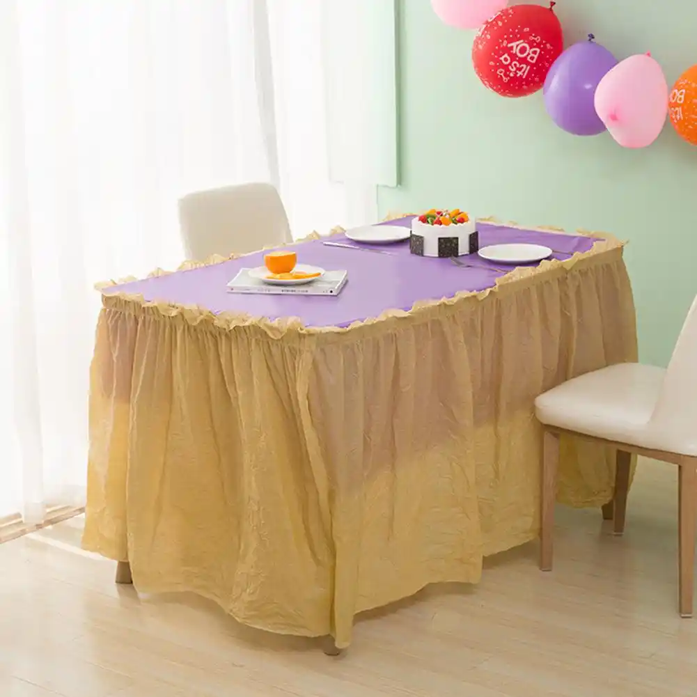 Nappe Ronde En Plastique 430x66cm Peva Couverture De Table Pour Fete D Anniversaire Fete D Anniversaire Mariage Premium Aliexpress