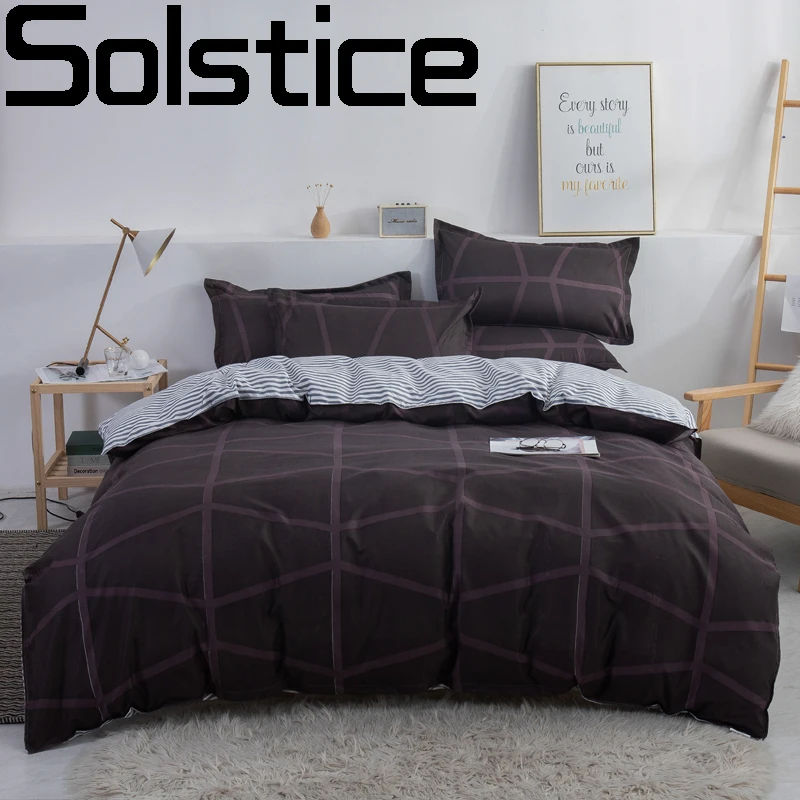 

Solstice 2020 Girl Bedding Sets Bed Sheet Duvet Cover Pillowcases Brief Style Quilt Cover Linens Single Bed Size 3/4pcs