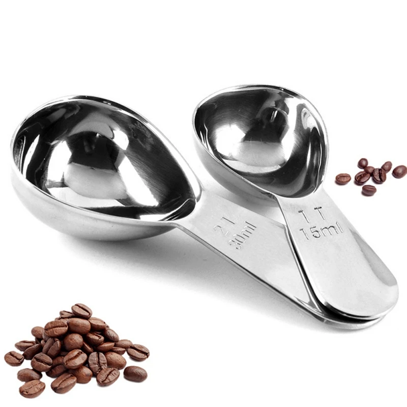 

Stainless Steel Spoon Cute Tea Coffee Scoop 15ml 30ml Measuring Scoop Kitchen Measure Tools Spoon For Coffee Tea Milk Powder