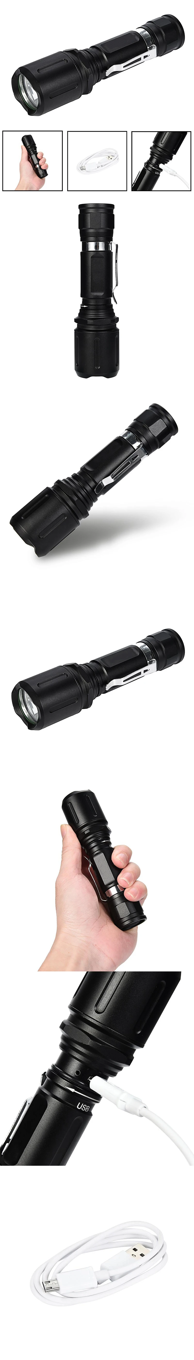 Skywolfeye Outdoor Sports LED Flashlight IPX-7 Waterproof Rechargeable LED Torch 8000 Lumens Flash Light Lamp
