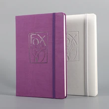 Блокнот в твердом переплете с лисой бумагой с подкладкой, плотная 100 г/см бумага для письма, красивый кожаный блокнот формата А5 для женщин