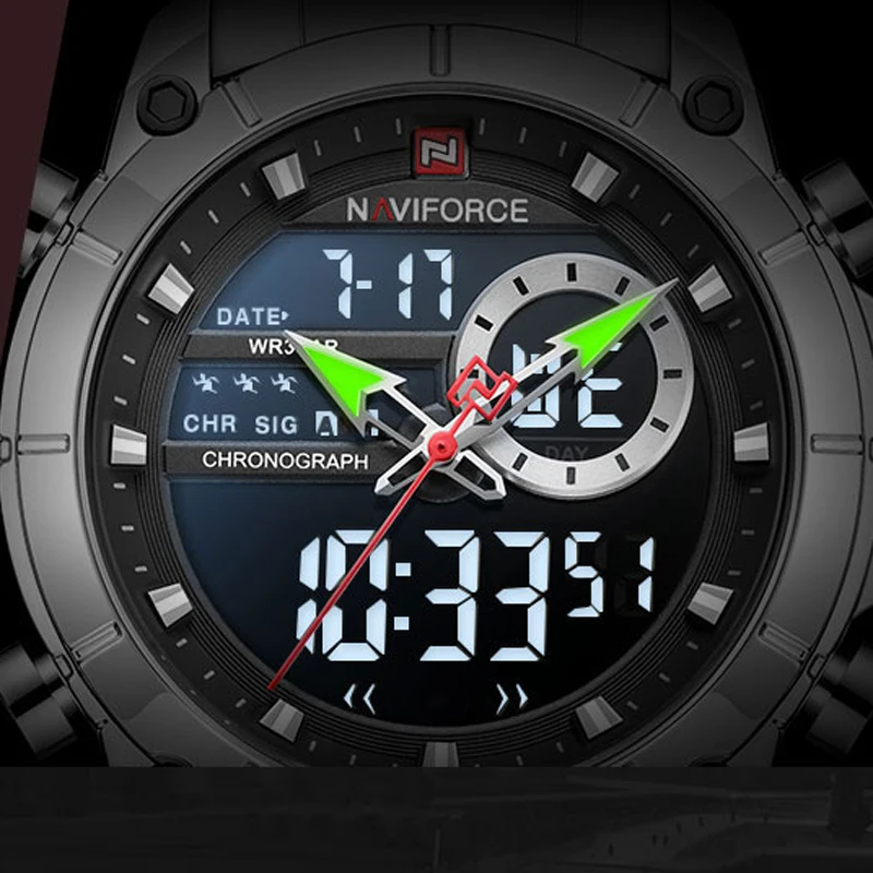 Модные мужские роскошные часы NAVIFORCE, дизайн, водонепроницаемые часы для мужчин, наручные часы из нержавеющей стали, Reloj Hombre, кварцевые мужские часы