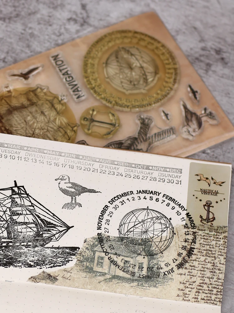 1pc retro creative Transparent silicone clean seal DIY stamp world Dragon scrapbook stamps school art collage Supplies