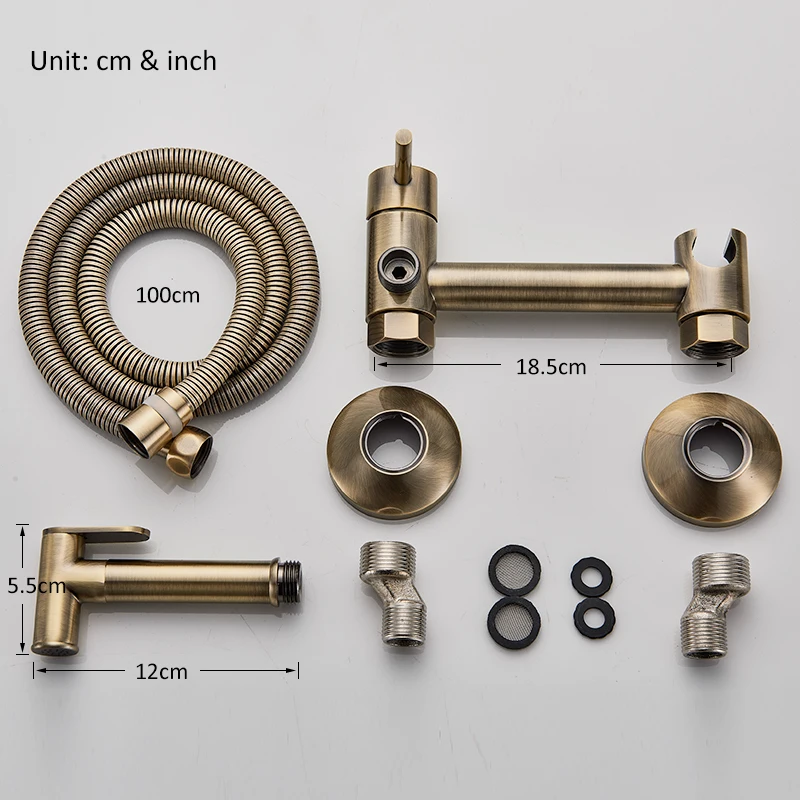 quyanre frap gappo Bidets bronze shower head wash hygienic shower sprayer anal cleaning hot & cold mixer toilet spray kit bidet spray3