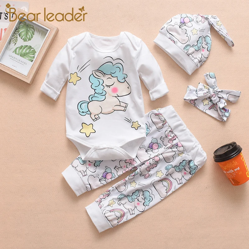 

Bear Leader Childrens Clothing Sets New Fashion Baby Boy&Girl Clothes Long Sleeve Kids Outfits Cute Cartoon Printed Bodysuits