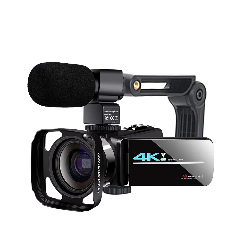 WiFi Camera Handheld Studio Vlogging 4K HD 48 Megapixel Video Recorder Travel Mini Portable Remote Control 16X Digital Zoom | Электроника