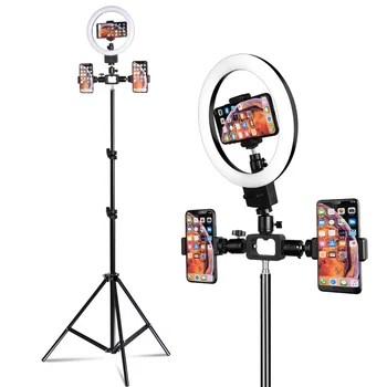 

9 inch Mini LED Ring Light Portable Circular Lamp 80 Piece LED Bulbs 3200K/5500K USB Video Light for YouTube Photo Shooting