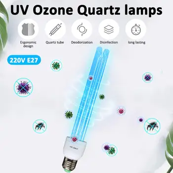 

E27 15W/20W UV Quartz Bactericidal Lamp Disinfection Ozone Sterilizer Light Home Kill Mite Sterilization Ultraviolet Tube Lamps