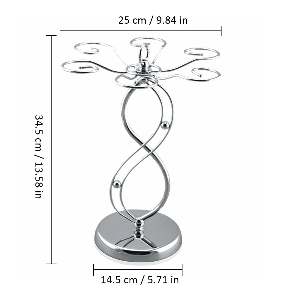 Держатель бокалов держатель для Винных Бокалов красный бокал для вина, кружка на подставке с 6 крючков Подвеска из нержавеющей стали питьевой стойка для очков