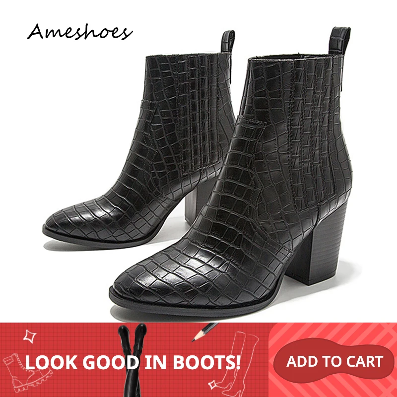 

2019 Trendy Women Black Mint Green Ankle Boots Pointed Toe Slip on Ladies Boots YW4051-1