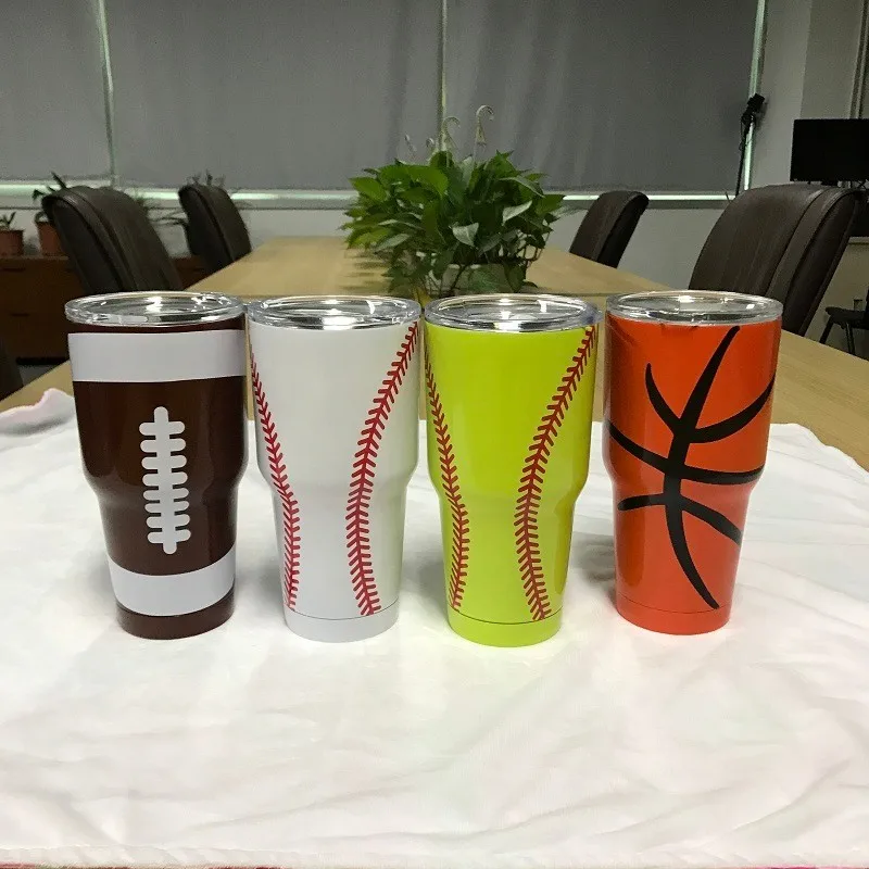 Wholesale 30oz Baseball Tumbler Stainless Steel Double Wall Vacuum Cup Cute Gift For Water Holder Warmer Cup DOM109461