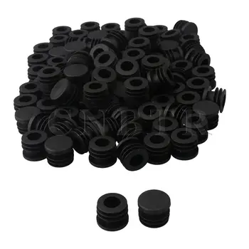 

CNBTR 100 x Plastics End Cap Fittings 20 mm Dia for Stainless Steel Pipe Black