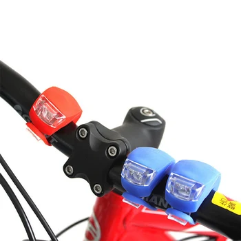

New Bike Front Light Silicone LED Head Front Rear Wheel Bike Light Waterproof Night Cycling Bicycle Taillight With Battery