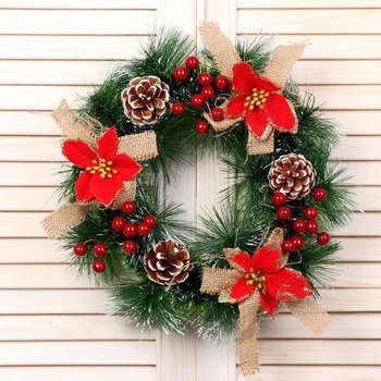 

New Year's wreath d-30 cm "Flower eco" 5036604