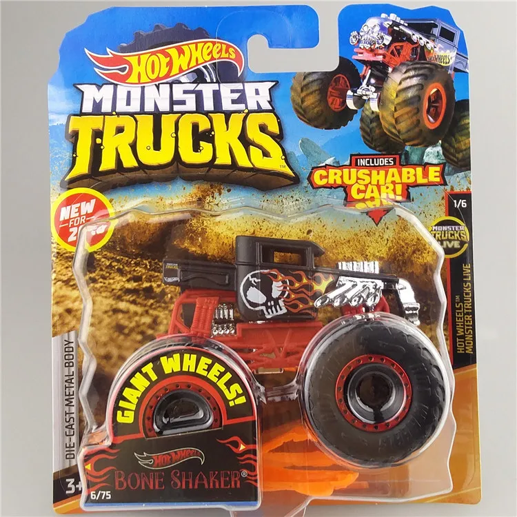 1: 64 Hot Wheels Monster Trucks Металлический Игрушечный Автомобиль Hotwheels гигантские колеса большая коллекция ног дикие столкновения автомобильные игрушки FYJ44 - Цвет: RODGER DODGER