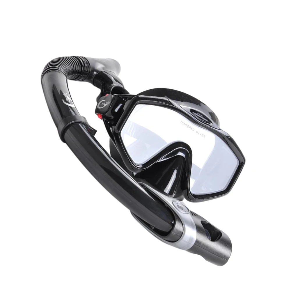 Dry Snorkel Mask Set Professional Divers Gear Goggles Breath Tube Spearfishing Diving Swimming Snorkeling Gear Kit