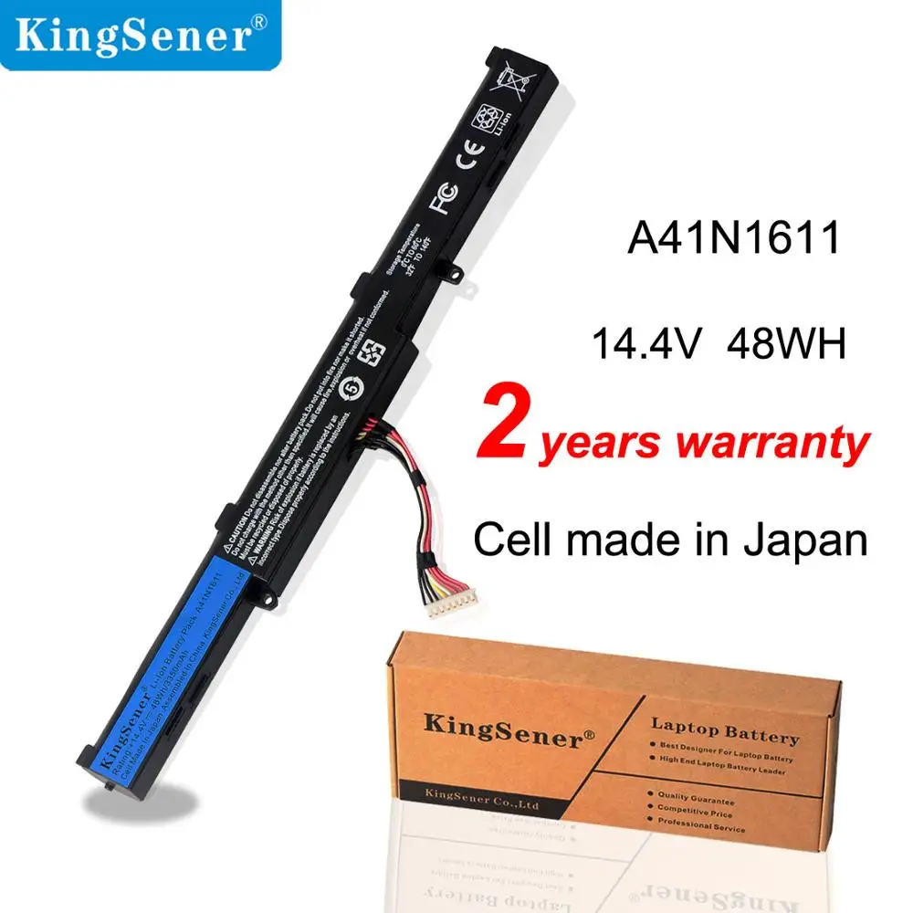 KingSener 14 4 V 48WH A41N1611 Аккумулятор для ноутбука ASUS ROG GL553 GL553VD GL553VE GL553VW Series A41LK5H A41LP4Q|laptop