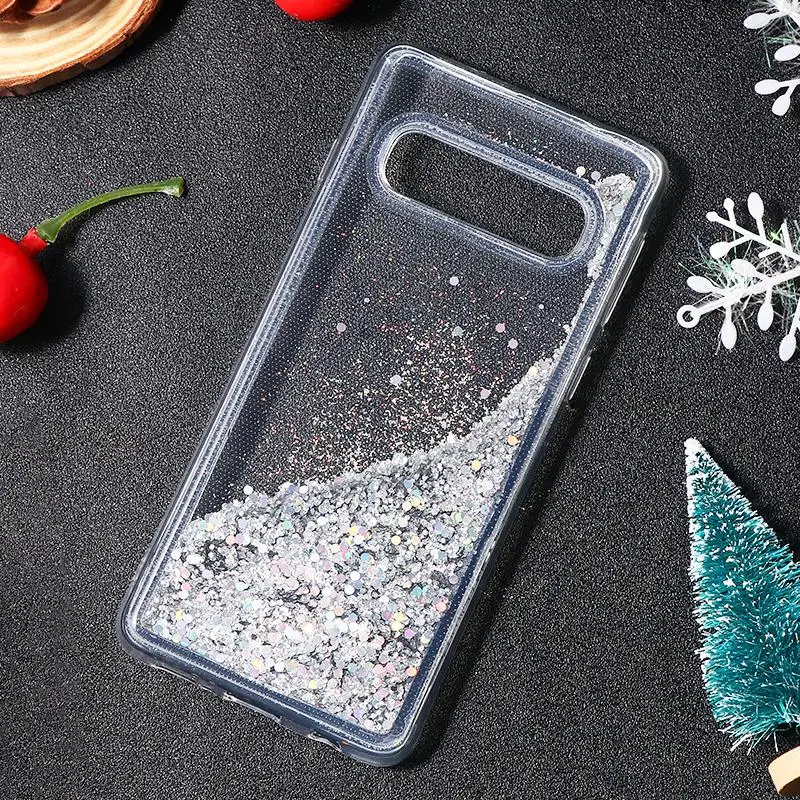 Зимний блестящий песок чехол для samsung Galaxy S10 S9 S8 Plus A50 A7 A9 A6 Plus Note 8 9 с блестящими блестками для девочек