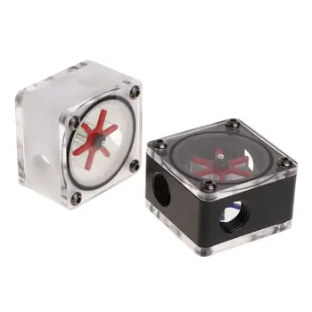 

3 Way Water Cooling Flow Meter Indicator For PC Water Cooling System G1/4 Thread