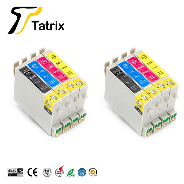 Tatrix T0551 T0552 T0553 T0554 Ink cartridge T551 For Epson Stylus Photo  R240 R245 RX420 RX425 RX520 Printer|Ink Cartridges| - AliExpress