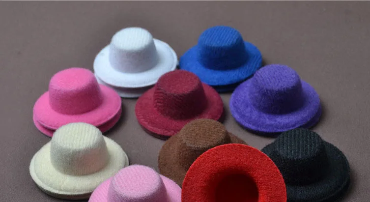 Mini 4cm Hen Party Plain Top Hat Base Cute Hats for DIY Hair Base Pet Cap For Stage Performance Prop Decor