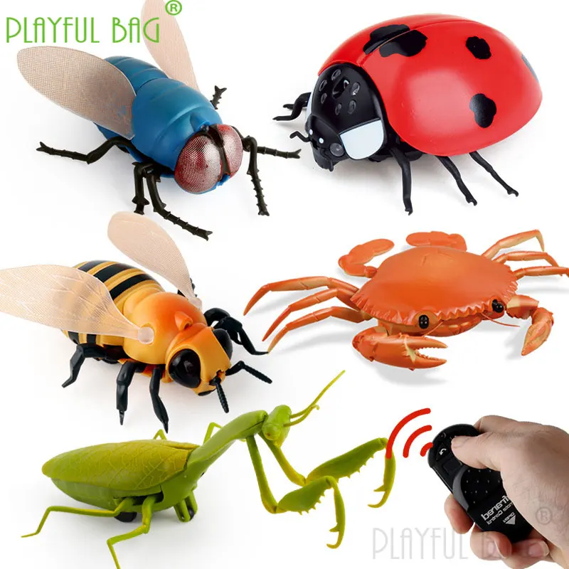 

Novel puzzle simulation infrared remote control insect fly bee Ladybug crab Mantis trickery decompression child toy vd55