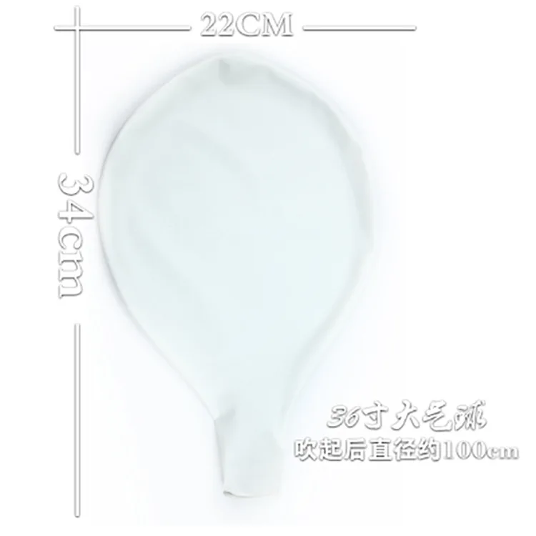 1pcs 36 inch white Очень большой шар 36 дюймов латексный шар поднят с Земли день рождения свадьба празднование свадебные шары для украшения - Цвет: 1pcs 36 inch white