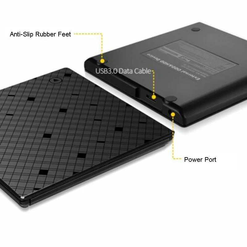 Тонкий внешний DVD CD оптический привод Высокоскоростной USB 3,0 CD DVD горелки оптический привод записывающее устройство для ноутбука рабочего стола
