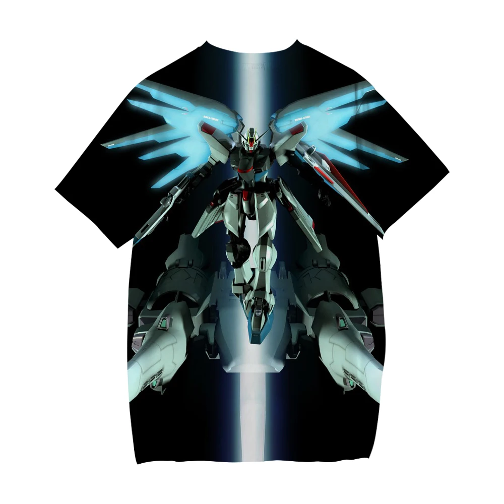 T-Shirts best of sale New Cartoon Anime Gundam Tshirt Baby Boys Girls Cool Clothes Young Children Summer Short Sleeve T-shirts Kids 3D Print T Shirt black long sleeve shirt