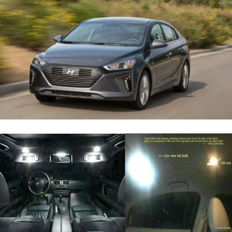 Led interior lights For Hyundai Ioniq Hybrid 2017 13pc Lights Cars lighting kit automotive bulbs Canbus | Автомобили и мотоциклы