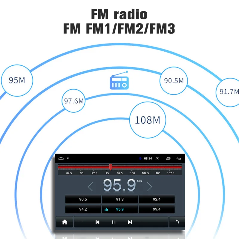 Автомобильный мультимедийный плеер 7 дюймов Android 8 1 стерео аудио GPS навигация FM