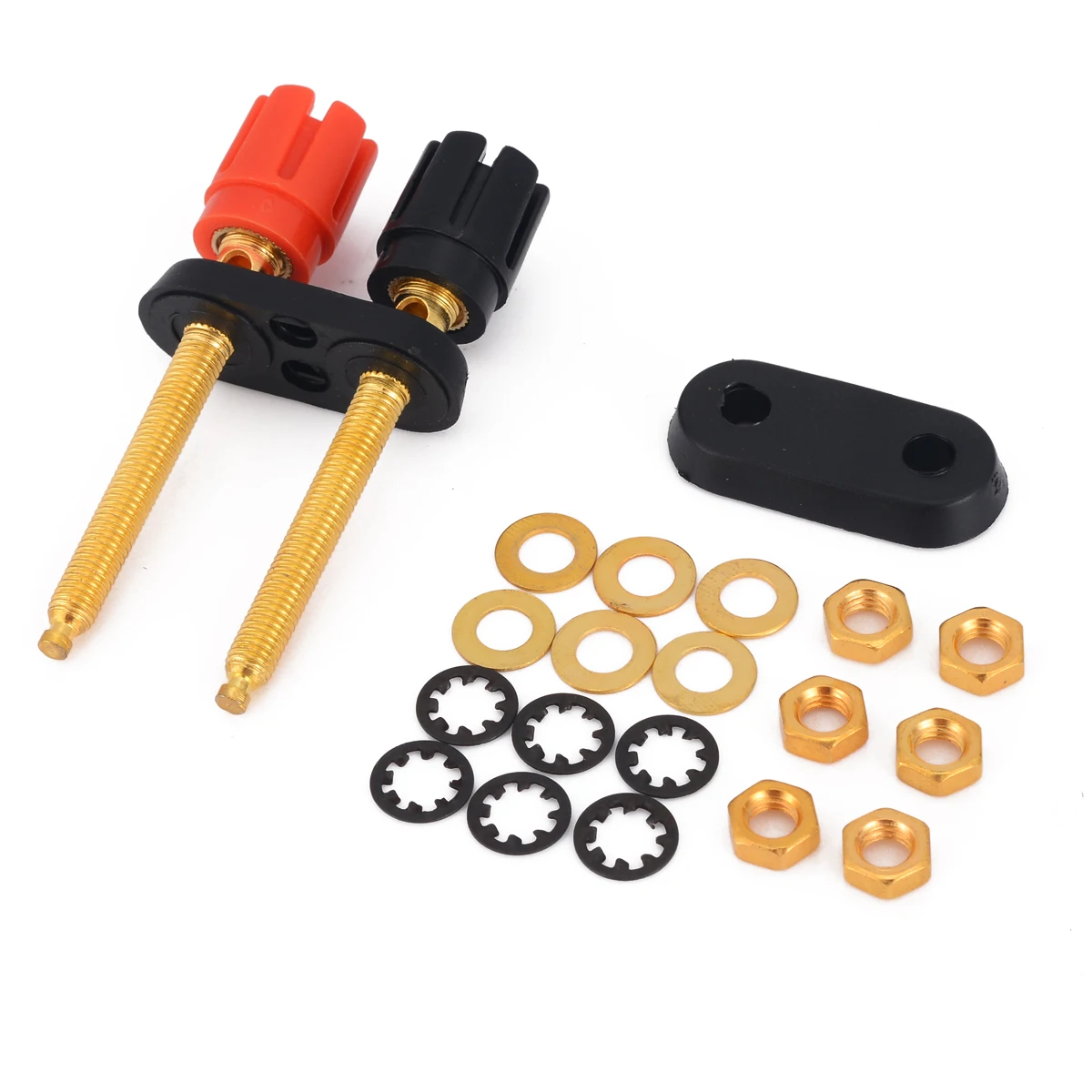 Dual 2-way Banana Plug Jack Long Binding Post Speaker Amplifier Terminal